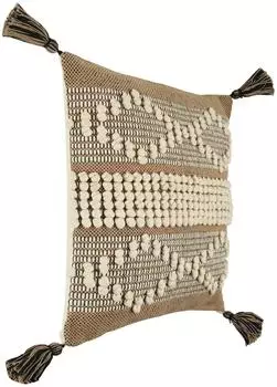 Eglo Chevery Dekokissen Boho, Baumwolle/Polyester, braun/creme, 50x50cm (420044)