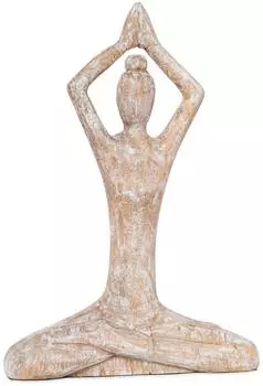 Moritz Yoga Baum Skulptur Vrksasana, Mangoholz, 37,5x26cm