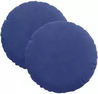 vidaXL Sitzkissen 2 stk. Samt Polizeiblau &Oslash;30 x 13 cm