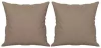 vidaXL Zierkissen 2 Stk. Taupe 40x40 cm Mikrofasergewebe