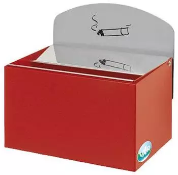 Proregal Robuster Wandascher Mit Schild 0,8 Liter HxBxT 20 x 20 x 12,5 cm Verzinkter Stahl Rot