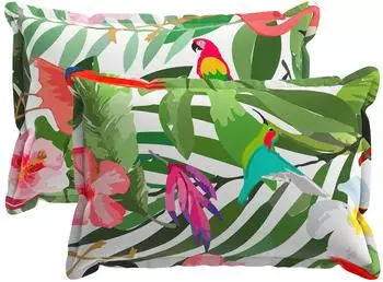 vidaXL Kissenbezug 2 stk. HOUTEN Mehrfarbig 40 x 60 cm Polyester