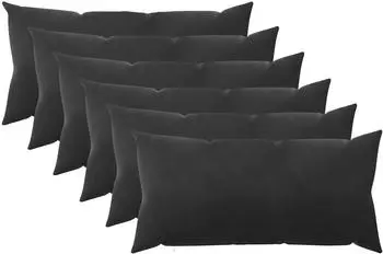 vidaXL Kissenbezug 6 pcs HEERLEN Schwarz 40 x 70 cm Samt