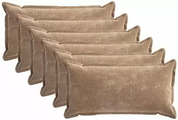 vidaXL Kissenbezug 6 stk. HOUTEN Braun 40 x 70 cm Chenille-Stoff