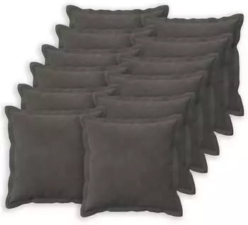 vidaXL Kissenbezug 12 pcs HOUTEN Dunkelgrau 45 x 45 cm Samt
