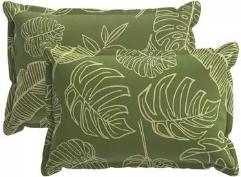 vidaXL Kissenbezug 2 stk. HOUTEN Blattdesign 50 x 80 cm Polyester