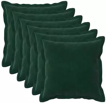 vidaXL Kissenbezug 6 pcs HOUTEN Dunkelgrün 50 x 50 cm Samt
