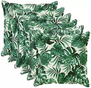 vidaXL Kissenbezug 6 stk. HOUTEN Blattmuster 80 x 80 cm Polyester