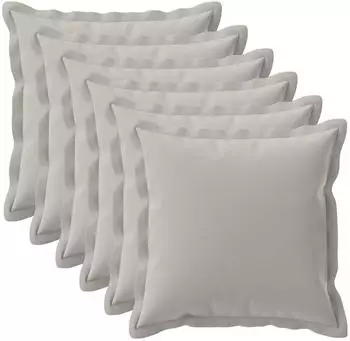 vidaXL Kissenbezug 6 stk. HOUTEN Grau 60 x 60 cm Polyester