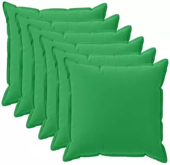 vidaXL Kissenbezug 6 stk. HOUTEN Grün 40 x 40 cm Polyester