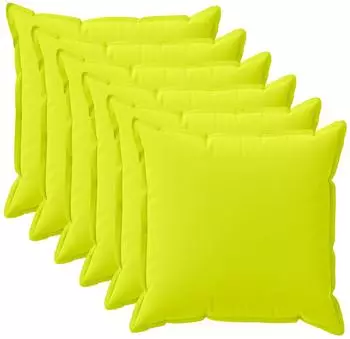 vidaXL Kissenbezug 6 stk. HOUTEN Hellgrün 45 x 45 cm Polyester