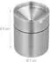 Relaxdays Aschenbecher mit Deckel Edelstahl Silber 8,5 cm x 7 cm 160 g