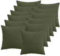 vidaXL Kissenbezug 12 pcs HEERLEN Gr&uuml;n 45 x 45 cm Cord