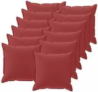 vidaXL Kissenbezug 12 stk. HOUTEN Weinrot 50 x 50 cm Polyester