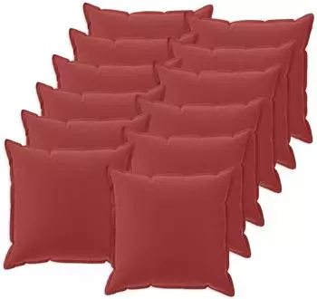 vidaXL Kissenbezug 12 stk. HOUTEN Weinrot 50 x 50 cm Polyester