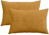 vidaXL Kissenbezug 2 pcs ALMELO Gelb 50 x 70 cm Cord