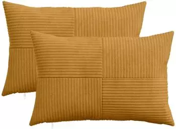 vidaXL Kissenbezug 2 pcs ALMELO Gelb 50 x 70 cm Cord