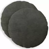 vidaXL Kissenbezug 2 pcs HEERLEN Anthrazit &Oslash; 40 cm Cord