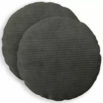 vidaXL Kissenbezug 2 pcs HEERLEN Anthrazit Ø 40 cm Cord