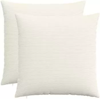 vidaXL Kissenbezug 2 pcs HEERLEN Creme 65 x 65 cm Cord