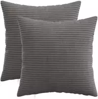 vidaXL Kissenbezug 2 pcs HEERLEN Dunkelgrau 35 x 35 cm Cord