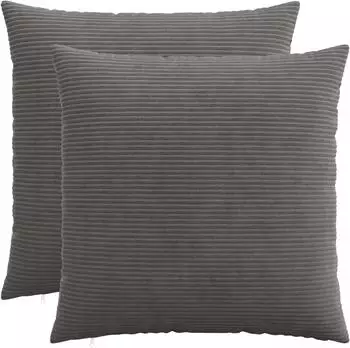 vidaXL Kissenbezug 2 pcs HEERLEN Dunkelgrau 55 x 55 cm Cord