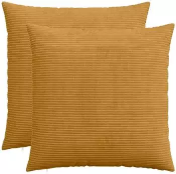 vidaXL Kissenbezug 2 pcs HEERLEN Gelb 60 x 60 cm Cord