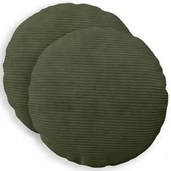 vidaXL Kissenbezug 2 pcs HEERLEN Grün Ø 40 cm Cord