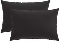vidaXL Kissenbezug 2 pcs HEERLEN Schwarz 40 x 60 cm Polyester