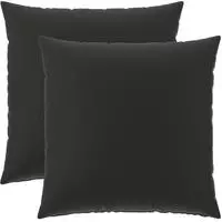 vidaXL Kissenbezug 2 pcs HEERLEN Schwarz 65 x 65 cm Polyester