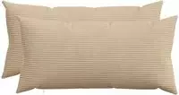 vidaXL Kissenbezug 2 pcs HEERLEN Taupe 40 x 70 cm Cord
