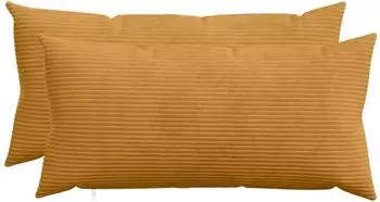 vidaXL Kissenbezug 2 stk. HEERLEN Gelb 40 x 80 cm Cord