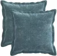 vidaXL Kissenbezug 2 stk. HOUTEN Blau 50 x 50 cm Chenille-Stoff