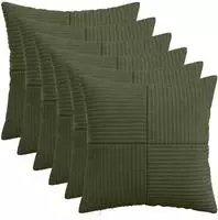 vidaXL Kissenbezug 6 pcs ALMELO Gr&uuml;n 35 x 35 cm Cord