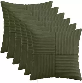 vidaXL Kissenbezug 6 pcs ALMELO Grün 35 x 35 cm Cord