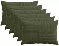 vidaXL Kissenbezug 6 pcs ALMELO Gr&uuml;n 40 x 60 cm Cord