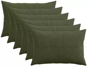 vidaXL Kissenbezug 6 pcs ALMELO Gr&uuml;n 40 x 60 cm Cord