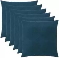 vidaXL Kissenbezug 6 pcs HEERLEN Blau 55 x 55 cm Samt