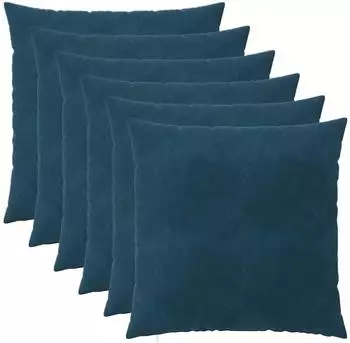vidaXL Kissenbezug 6 pcs HEERLEN Blau 55 x 55 cm Samt