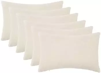 vidaXL Kissenbezug 6 pcs HEERLEN Creme 50 x 80 cm Boucl&eacute;
