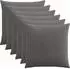 vidaXL Kissenbezug 6 pcs HEERLEN Dunkelgrau 70 x 70 cm Cord