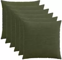 vidaXL Kissenbezug 6 pcs HEERLEN Gr&uuml;n 70 x 70 cm Cord