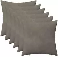 vidaXL Kissenbezug 6 pcs HEERLEN Hellgrau 40 x 40 cm Samt