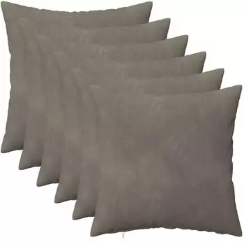 vidaXL Kissenbezug 6 pcs HEERLEN Hellgrau 40 x 40 cm Samt