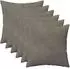 vidaXL Kissenbezug 6 pcs HEERLEN Hellgrau 40 x 40 cm Samt