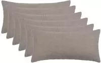 vidaXL Kissenbezug 6 pcs HEERLEN Hellgrau 40 x 70 cm Boucl&eacute;