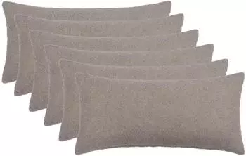 vidaXL Kissenbezug 6 pcs HEERLEN Hellgrau 40 x 70 cm Boucl&eacute;