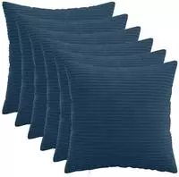 vidaXL Kissenbezug 6 pcs HEERLEN Marineblau 35 x 35 cm Cord