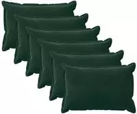 vidaXL Kissenbezug 6 pcs HOUTEN Dunkelgr&uuml;n 40 x 60 cm Samt