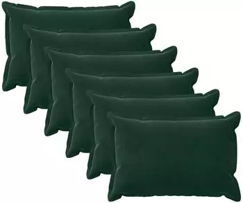 vidaXL Kissenbezug 6 pcs HOUTEN Dunkelgr&uuml;n 40 x 60 cm Samt